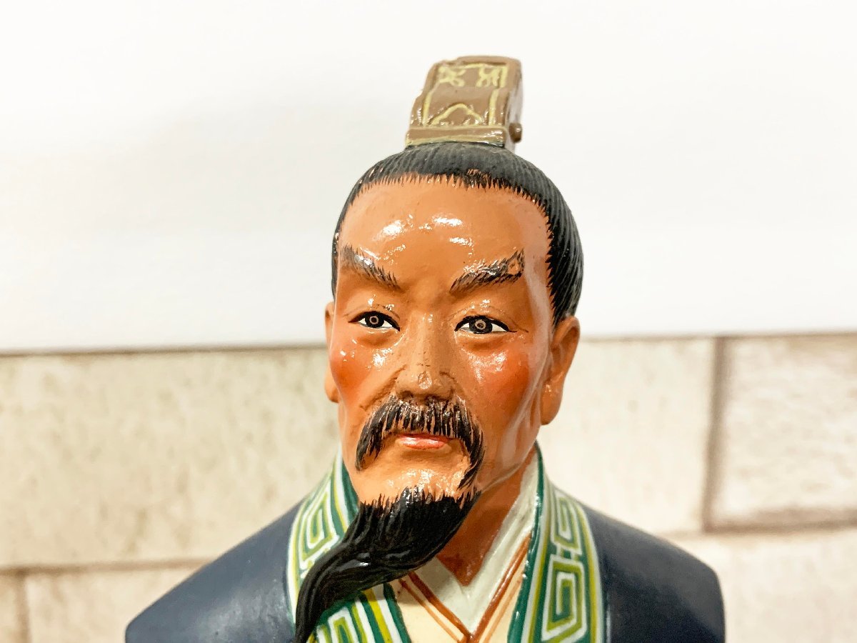 中国 陶器像 陶器人形 置物 オブジェ インテリア 男性 民族衣装_画像2