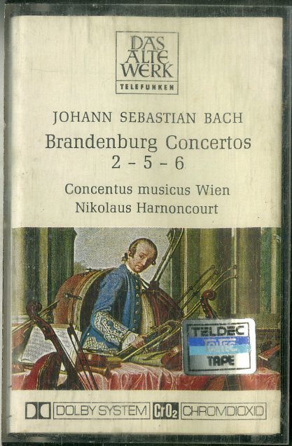 F00022471/カセット/ニコラウス・アーノンクール「Bach / Brandenburg Concertos 2.5.6」の画像1