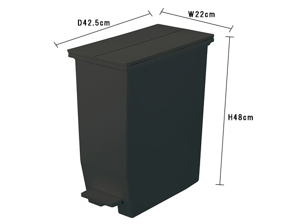 東谷 SOLOW ペダルオープンツイン35L ブラック W22×D42.5×H48 RSD-77BK フタ付 ペダル式 ゴミ箱 35L メーカー直送 送料無料_画像2