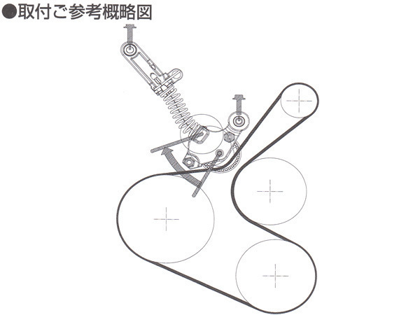 オーリス ZRE186H Vベルトオートテンショナー BANDO バンドー製 16620-37030 送料無料_画像2