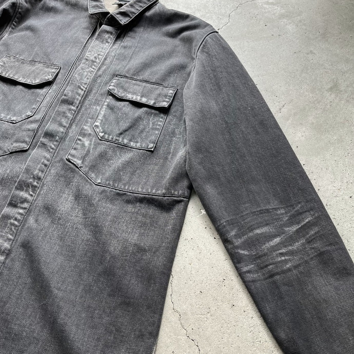 03'SS Dior Homme ディオールオム ブラックデニム 長袖シャツ メンズL