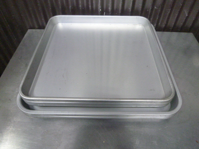 【新品】未使用E200404X@アルミ正角盆9枚◆W343×D343×H27mm4枚◆W315×D315×H25mm5枚◆K9