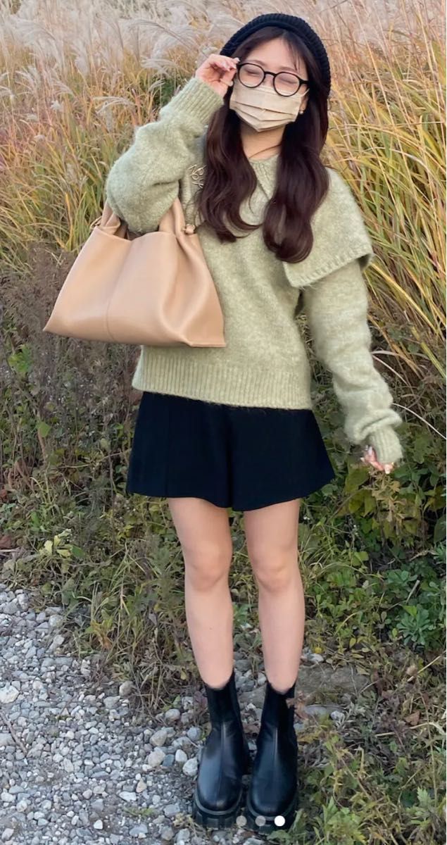 ワイドラペル 襟 ニット セーター ZARA GU | www.couros.com.pe