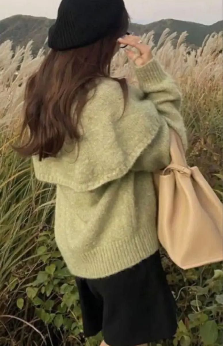 ワイドラペル 襟 ニット セーター ZARA GU | www.couros.com.pe