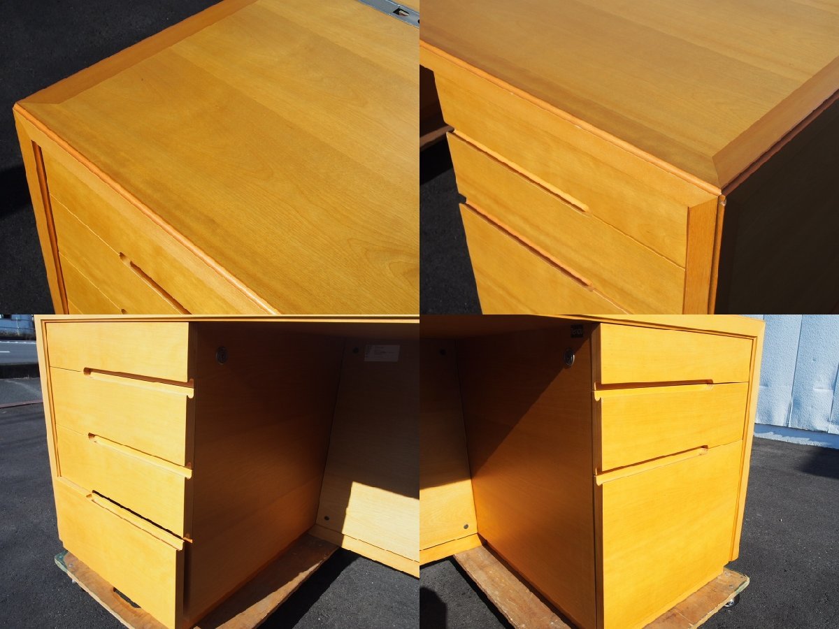 * beautiful goods Tendo Mokko TENDO position member with both sides cupboard desk satin deer moa?.. boarding top class grade executive desk 