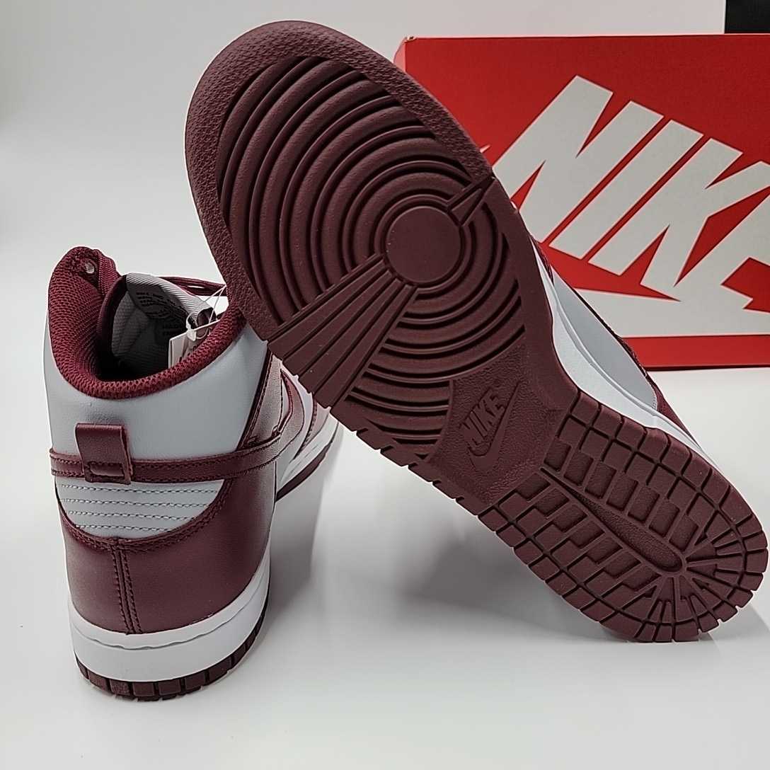 新品 未使用 28㎝ Nike Dunk High Dark Beetroot and Wolf Grey DD1399-600 ナイキ ダンク ハイ ダーク ビートルート アンド ウルフグレー