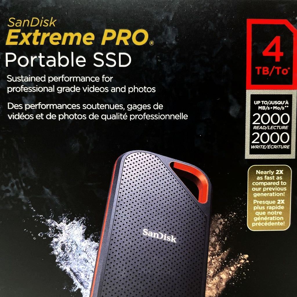 新品未開封 SanDisk Extreme PRO ポータブルSSD 4TB Yahoo!フリマ（旧）-