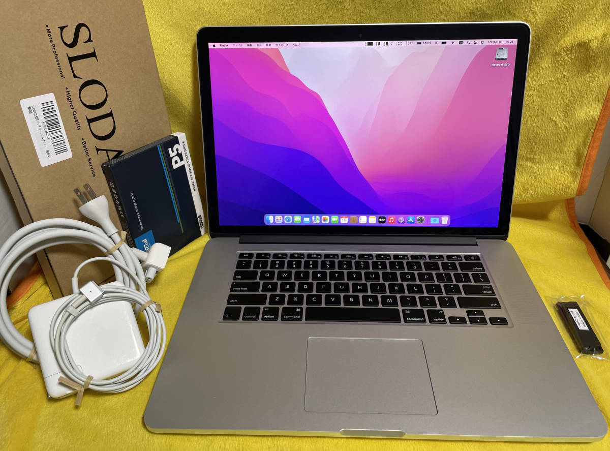超高速1TB-SSDに換装！ MacBook Pro mid 2015, 15.4 inch Retinaディスプレイ, Core i7 2.2 GHz, 16GB RAM, A1398 (MJLQ2J/A)_商品一覧