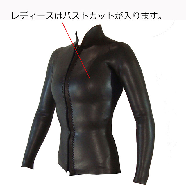 【日本製】CLASSIC 2mm 長袖ジャケット レディースMO ウェットスーツ/クラシック/タッパー/サーフィン _画像7