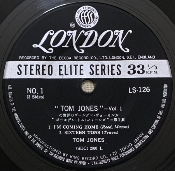 4曲入EP トム・ジョーンズ ゴールデン・トム・ジョーンズ 第1集 Tom Jones Vol.1 家路 16トン 最後の恋 思い出のグリーン・グラス LS126_画像4