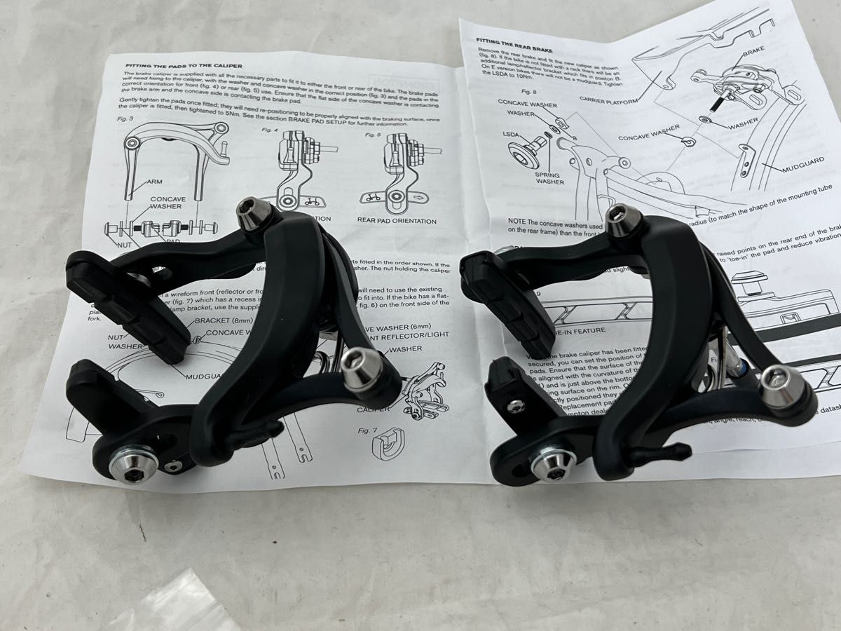 ブロンプトン 純正ブレーキキャリパー前後セット 新車外し ブロンプトン 純正ブレーキキャリパー前後セット 新車外し