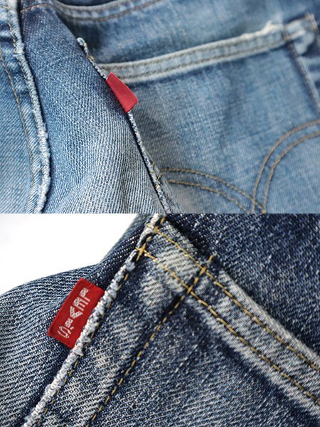 ● LEVI'S (LVC) ◆40年代復刻 702 ダメージ デニムパンツ インディゴ W30 ジーンズ ボタンフライ セルビッチ 片面タブ リーバイス ◆XE18_画像9