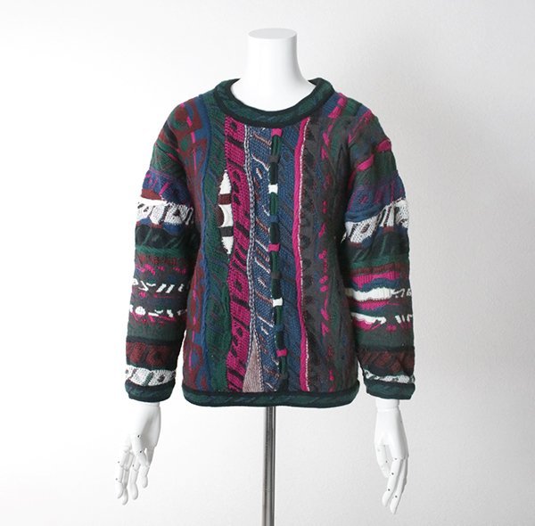COOGI ◆ 3Dニット セーター マルチ 12-14サイズ 編み柄 ウール クージー ◆WX6