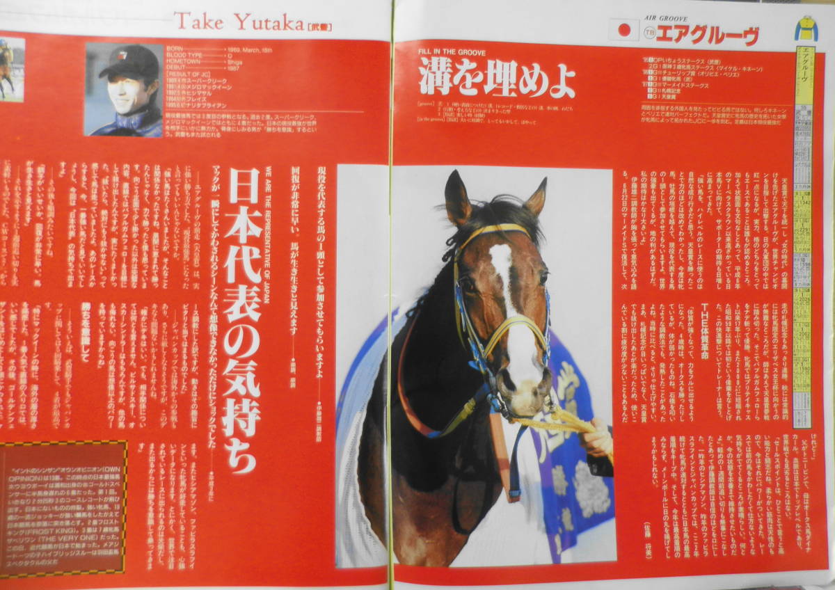 週刊ギャロップ　1997年11月23日号　エアグルーヴ/武豊　i_画像3