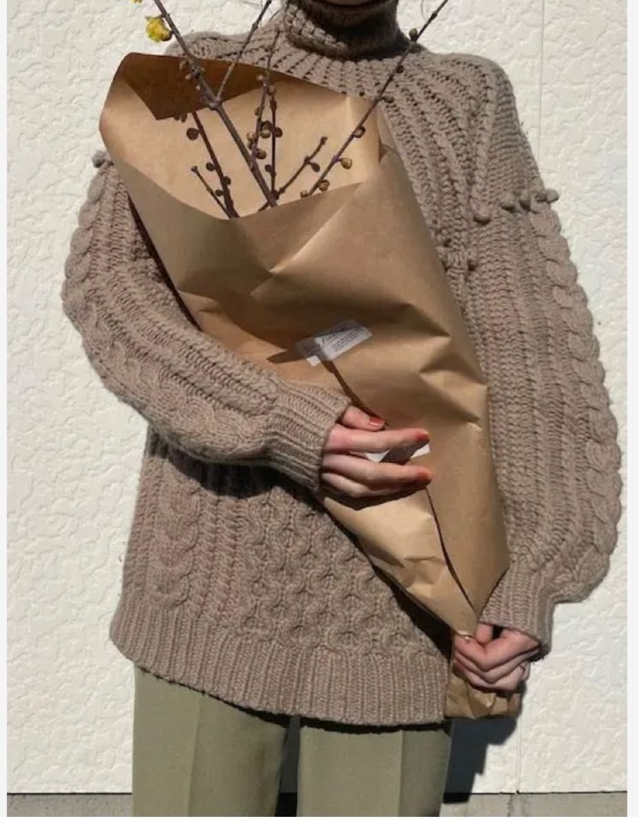 処分価格 クラネ arch cable hand knit ケーブルニット｜PayPayフリマ