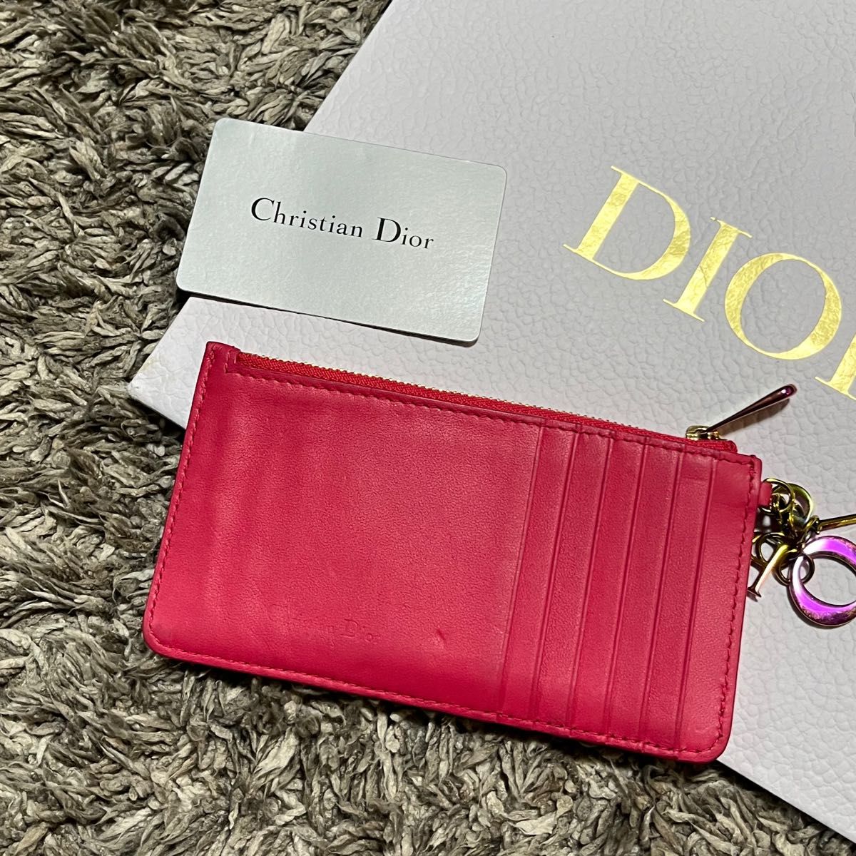 【最終値下げ！限定価格！】定価８万・日本限定カラー★【ディオール】DIOR ジップ カードホルダー・コインケース・財布