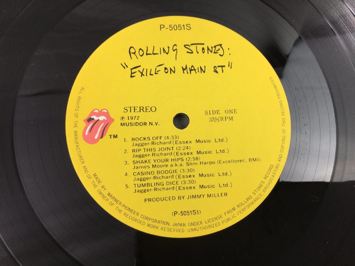 LPレコード P-5051-2S ローリングストーンズ メイン・ストリートのならず者 The Rolling Stones Exile On Main  Street ２枚組 s2744