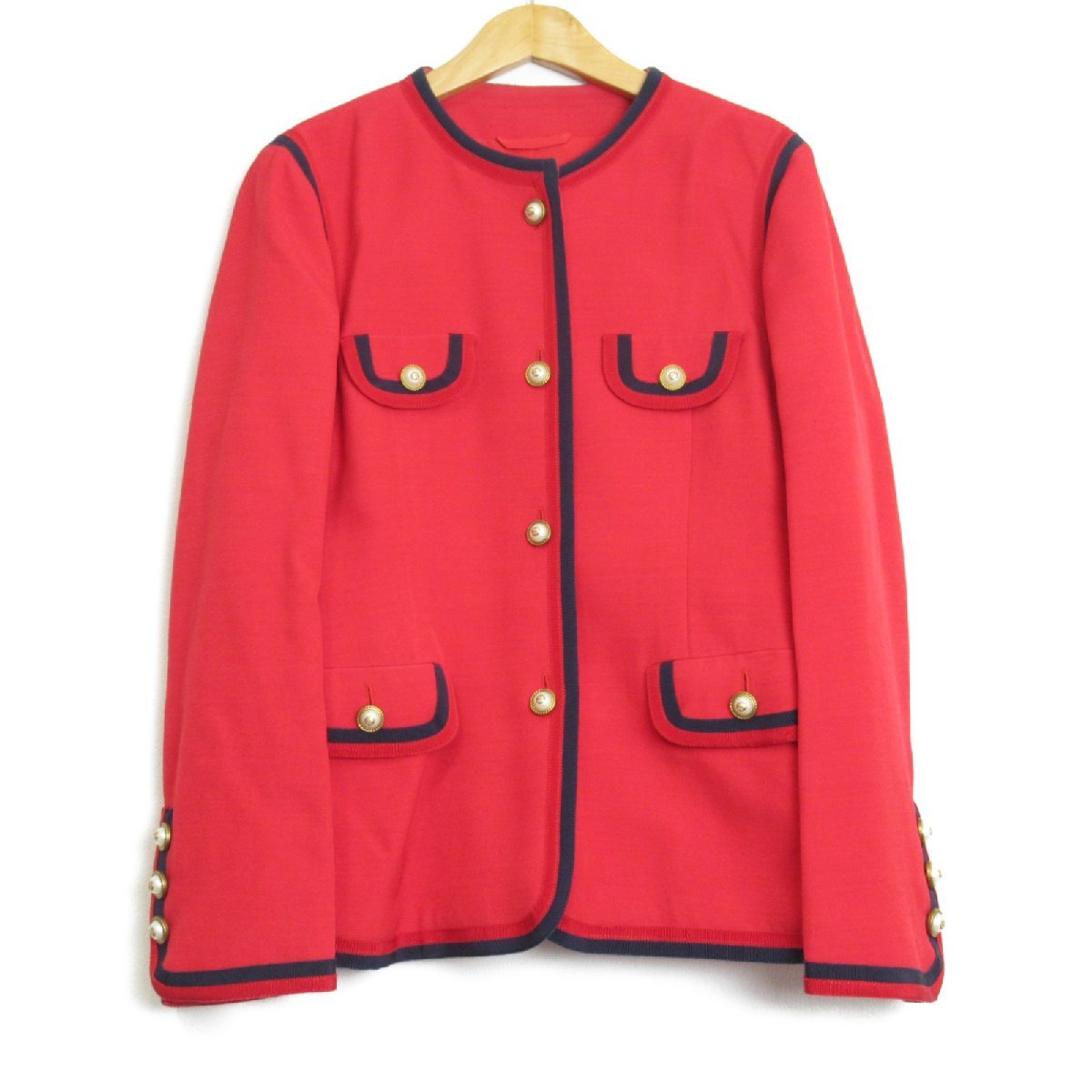 GUCCI グッチ その他ジャケット パール付きジャケット レッド系 ウール