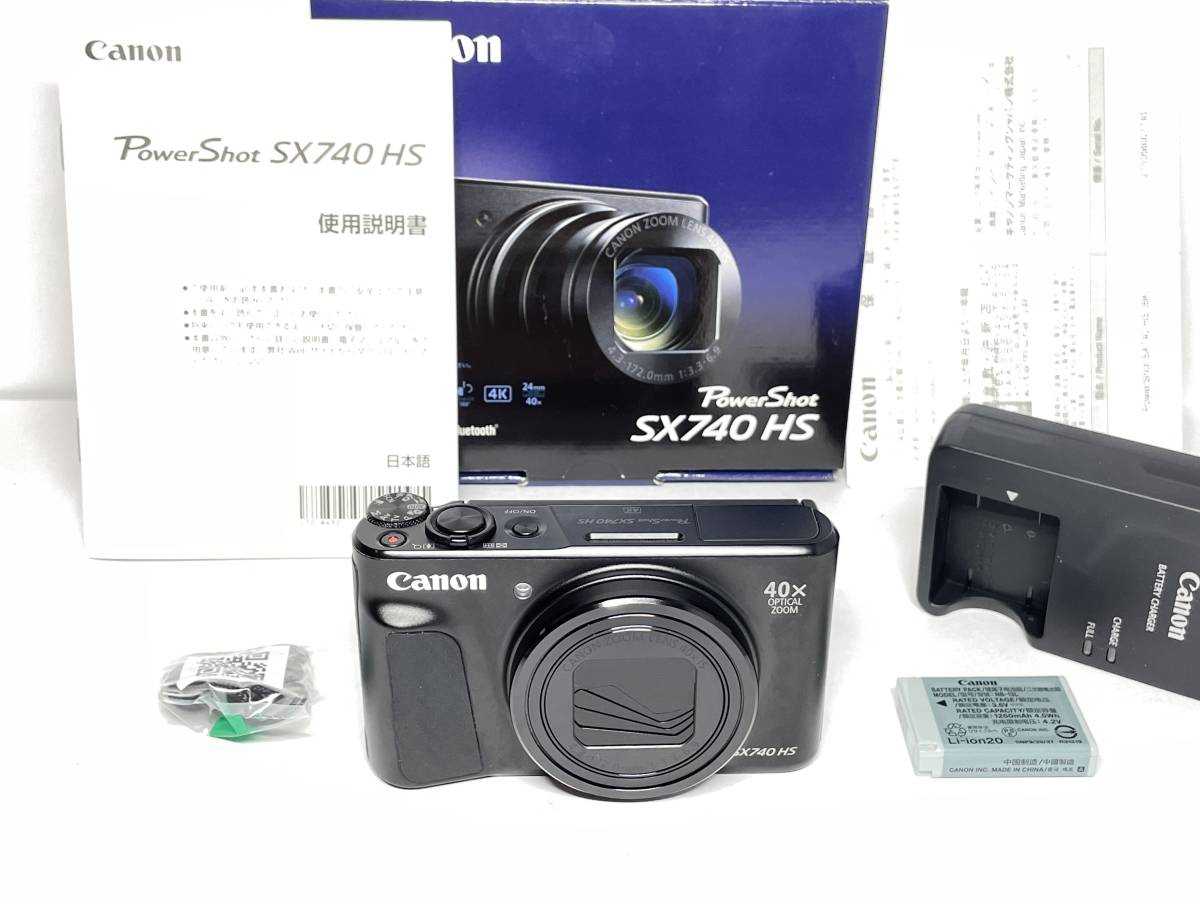 メーカー 極上品 キヤノン PowerShot SX740 HS ブラック かんたん