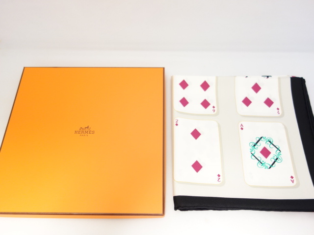 エルメス カレ90 ・トランプ柄 JEU DE CARTES 人気大割引 レディース