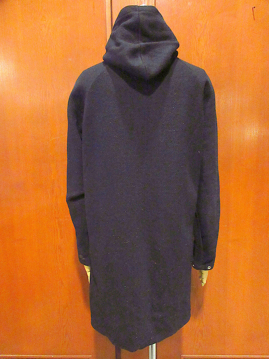 Vintage 50*s* boys with a hood . wool coat black size 14*221227j1-k-ct old clothes 1950s plain outer 