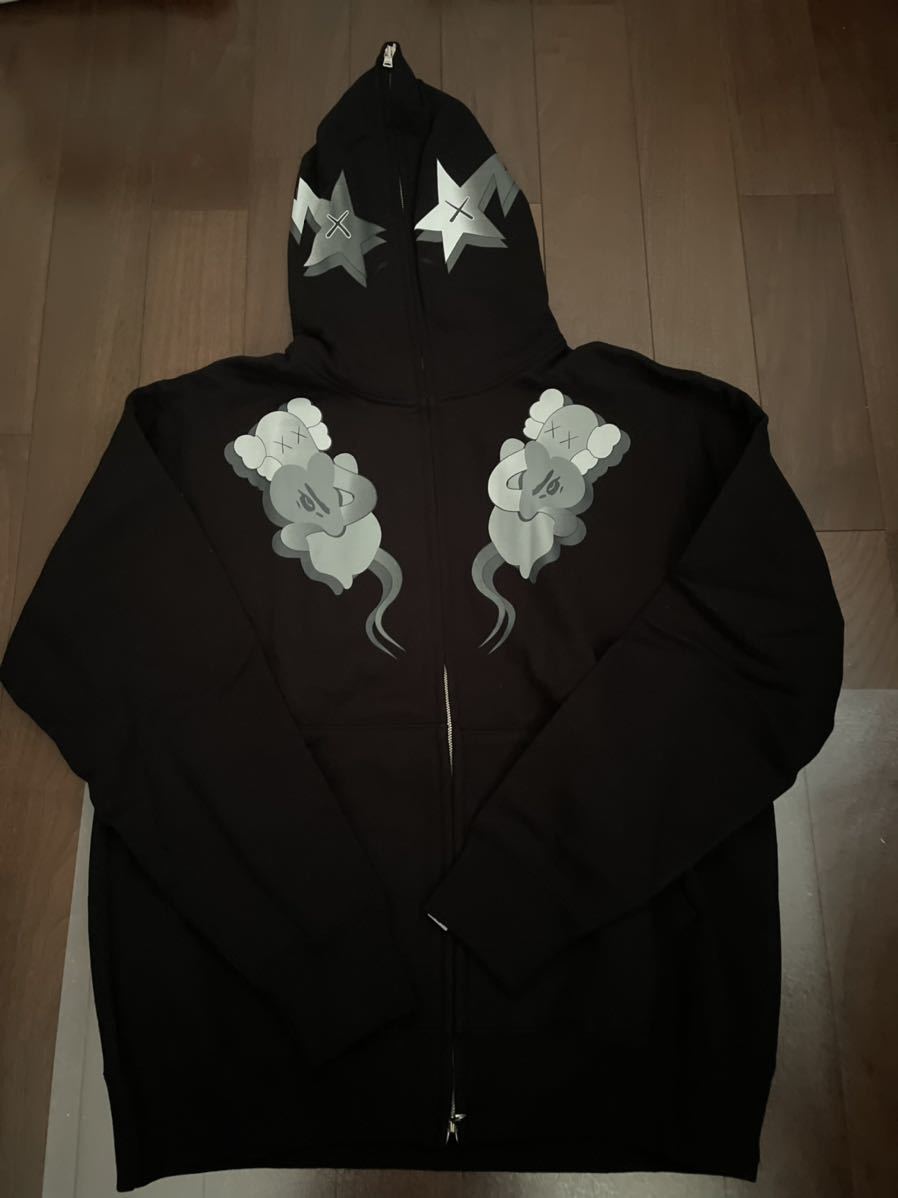 新品未使用 A BATHING APE BAPE マイロ kaws カウズ コラボ パーカー L