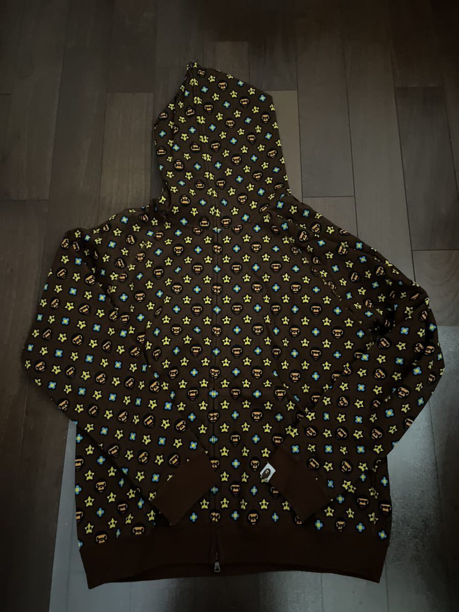 A BATHING APE BAPE マイロ モノグラム パーカー Mサイズ アベイシング