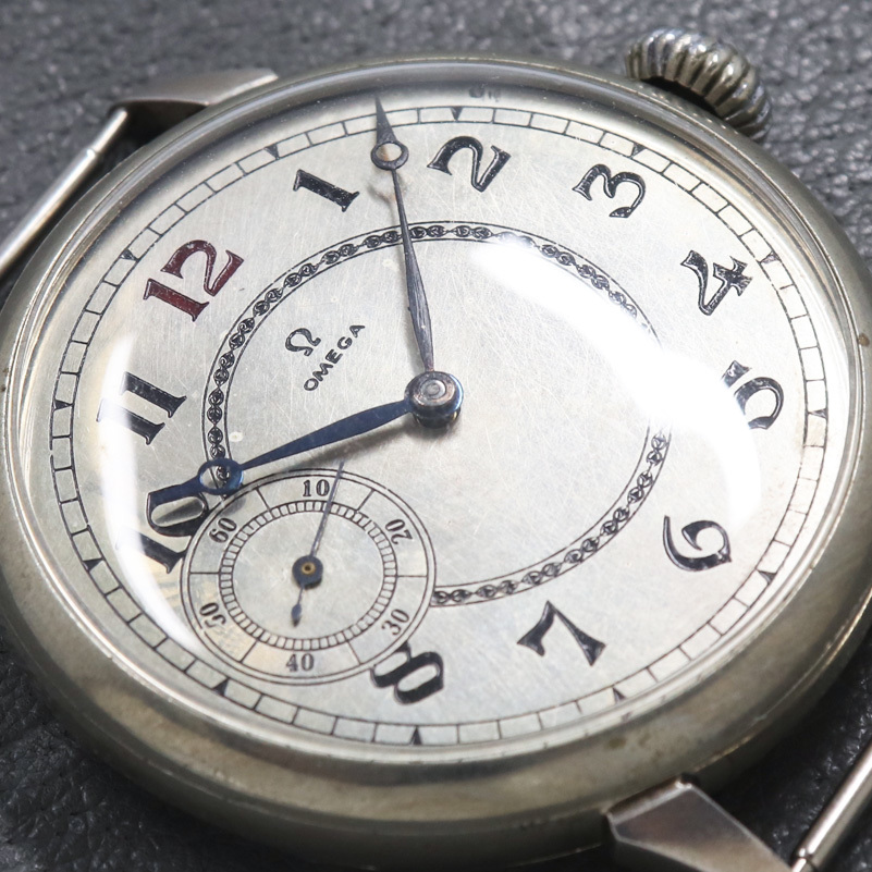【訳あり品】OMEGA オメガ 懐中時計カスタムウォッチ Cal.40.6LT アラビアダイヤル ビッグサイズケース ヴィンテージ アンティークの画像3
