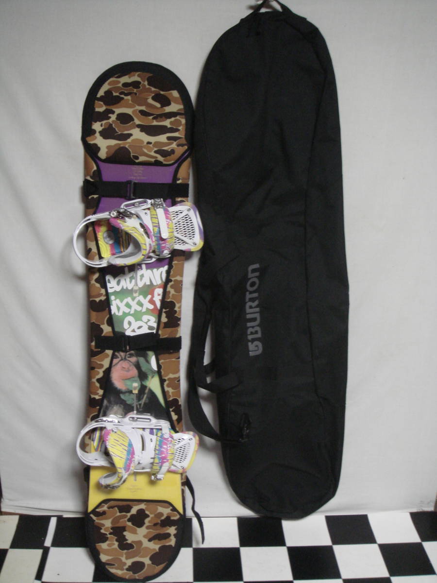 メンテ可 スノーボード burton un-inc シグネチャモデル 152cm ケース付セット 美品