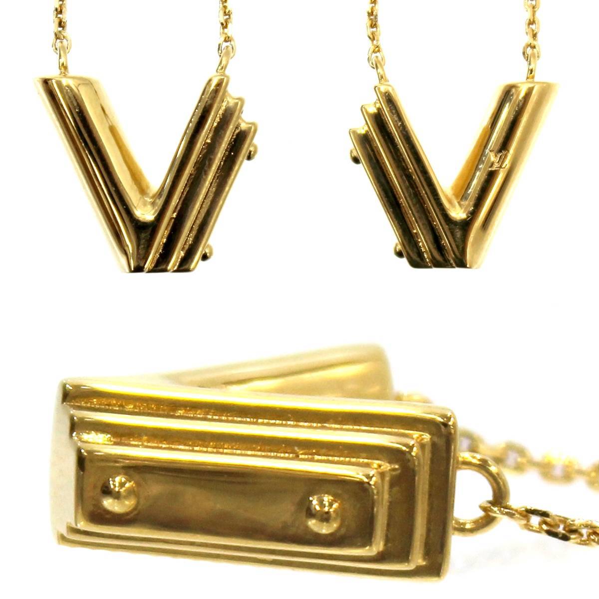 LOUIS VUITTON/ルイヴィトン LV&ME Vネックレス ゴールド M61077