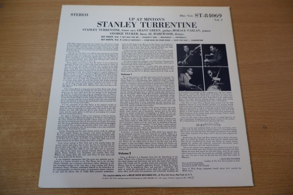 S8-350＜LP/美品＞スタンリー・タレンタイン / アップ・アット・ミントンズ VOL.1_画像2