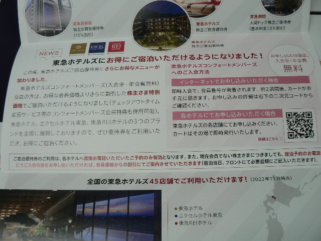 未使用　東急株式会社　株主ご優待券　冊子　２冊　２０２３年5月分31日迄有効　ポスト投函となります_画像8