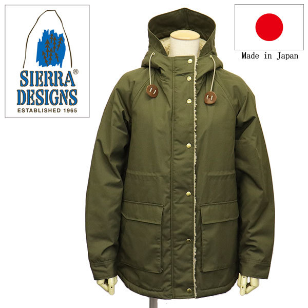 SIERRA DESIGNS (シエラデザインズ) 6512 65/35 WOMEN'S BOA PARKA レディース ボアパーカー 日本製 SD012 Olive Sサイズ