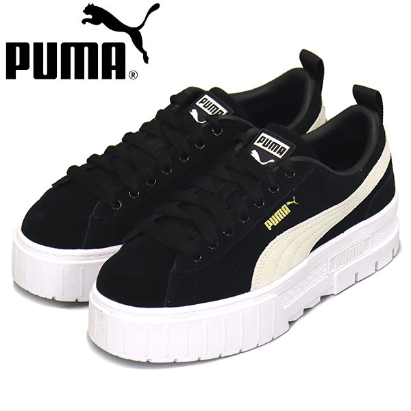 PUMA (プーマ) 380784 メイズ レディース スニーカー 01 プーマブラックxプーマホワイト PM174 23.5cm