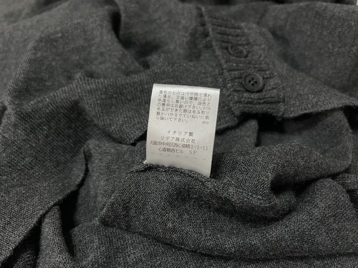 Crucianikru Cheer -ni knitted cardigan wool 46 charcoal gray 