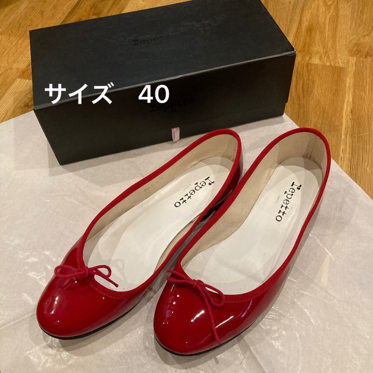 repetto レペット 40 25cm エナメル サンドリロン フラットシューズ