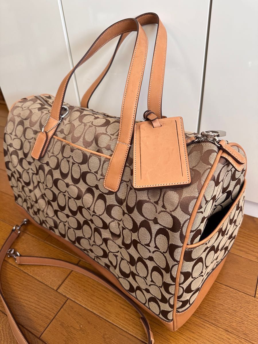 美品 COACH コーチ ボストンバッグ レディース 旅行バッグ ショルダー