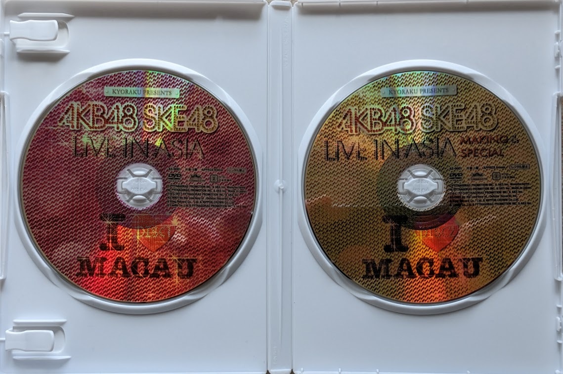 AKB48 SKE48　LIVE IN ASIA I LOVE MACAU 2010.11.16　DVD　2枚組　ブックレット付_画像3