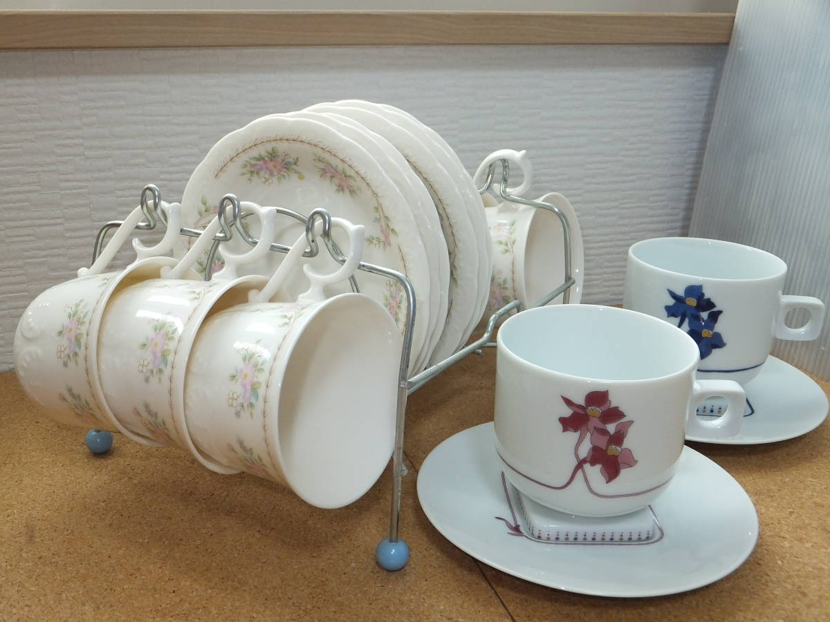 Noritake ノリタケ Pierre Cardin ピエールカルダン + M CHINA カップ＆ソーサー JAPAN 食器 コップ 皿 収納ラック レトロ テーブルウェア_画像1