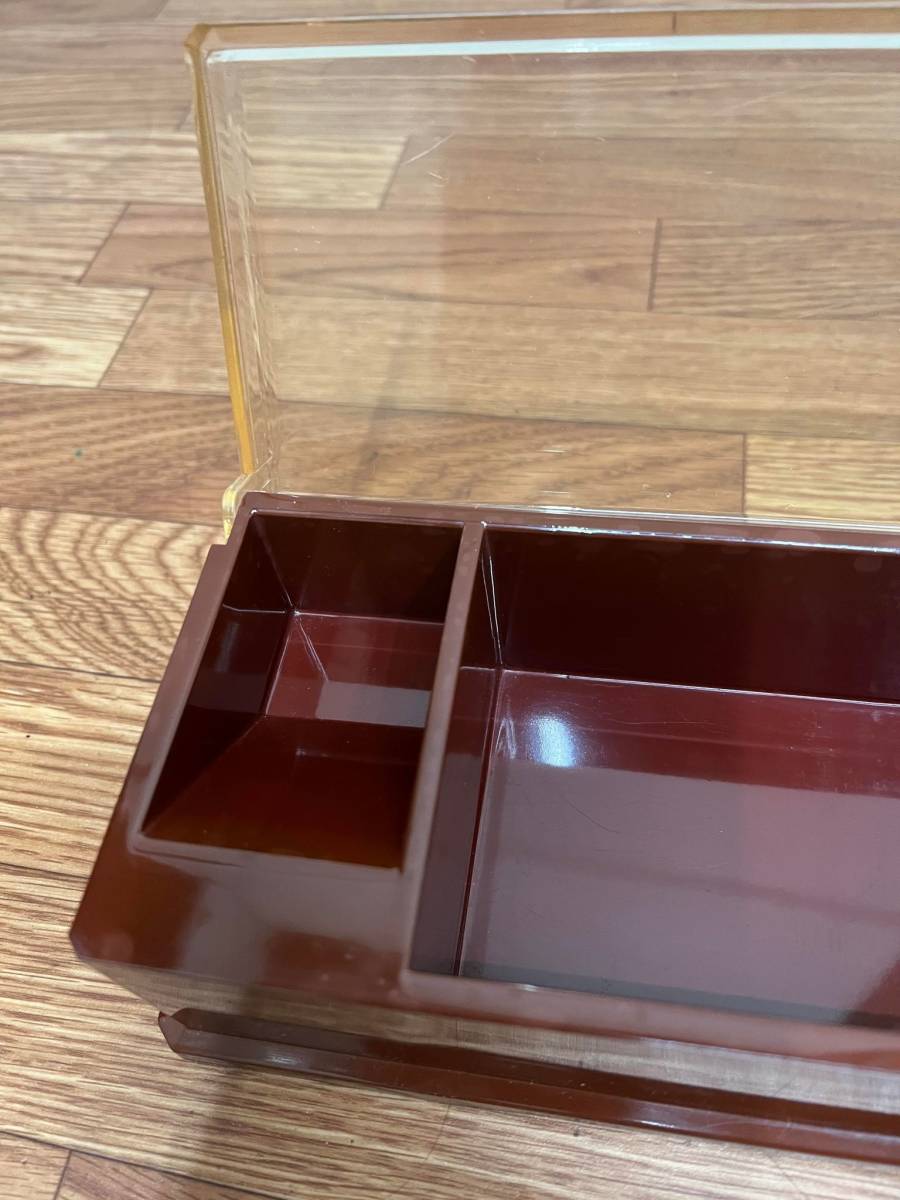 楊枝入れ付き箸箱 7個セット 若泉漆器 平蓋箸箱 飲食店 ウルミ O-5-34
