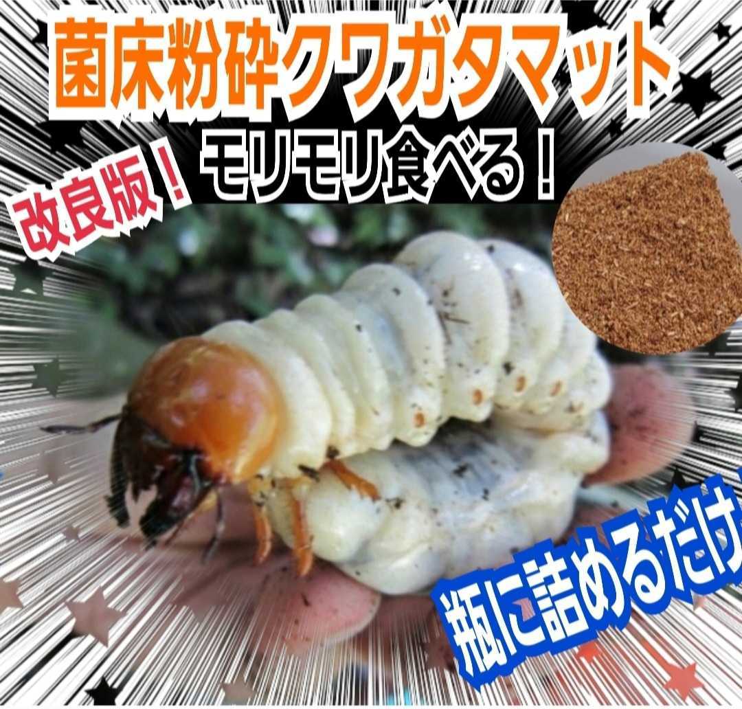ファッションデザイナー クワガタ幼虫の餌 改良版!菌床粉砕マット【6