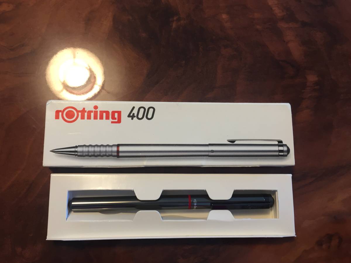 長期保管未使用品 ROTRING ロットリング 400 ボールペン・rollerball・ブラック・箱取説付・筆記用具・送料520円~_画像9