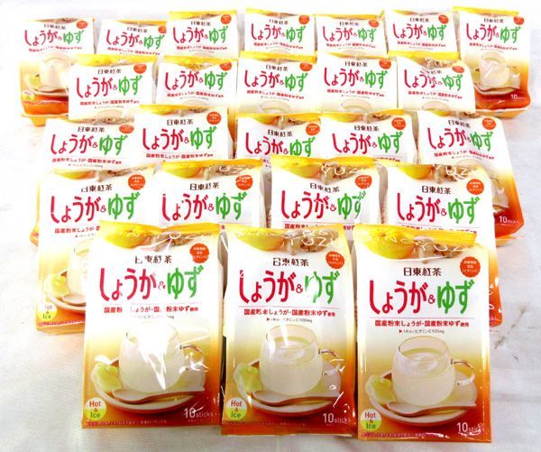 送料300円(税込)■st126■(1214) ◎日東紅茶 しょうが&ゆず 粉末清涼飲料 10本入 24点【シンオク】の画像1