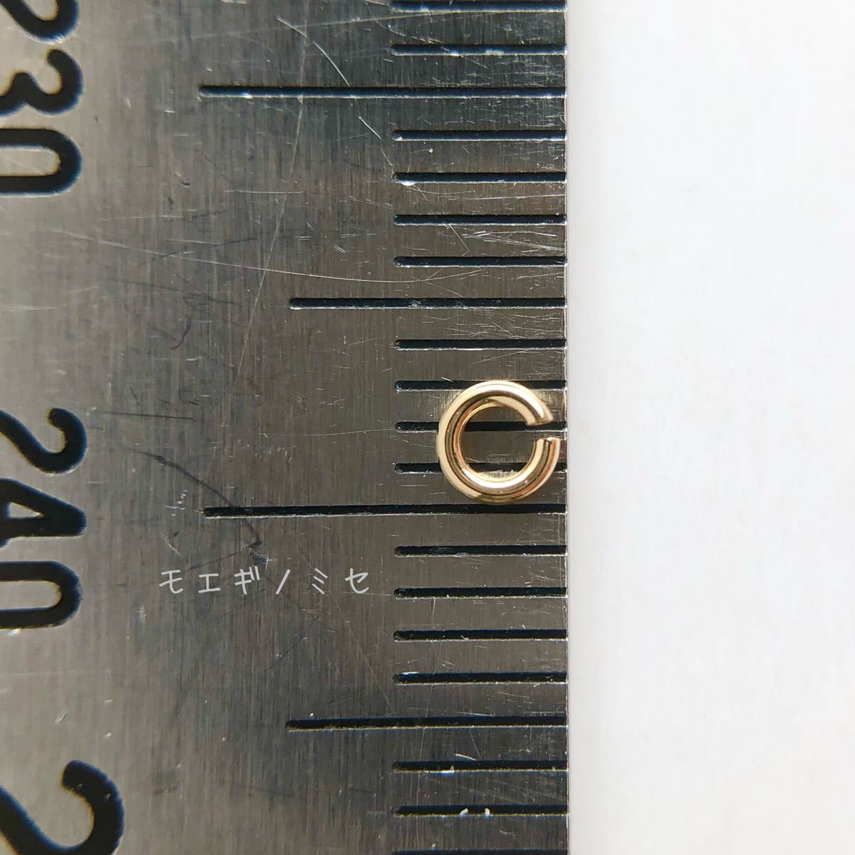 18金マルカン0.65×2.8mm 4個セット k18アクセサリーパーツ丸カン 18k素材 日本製　ハンドメイド素材_画像2