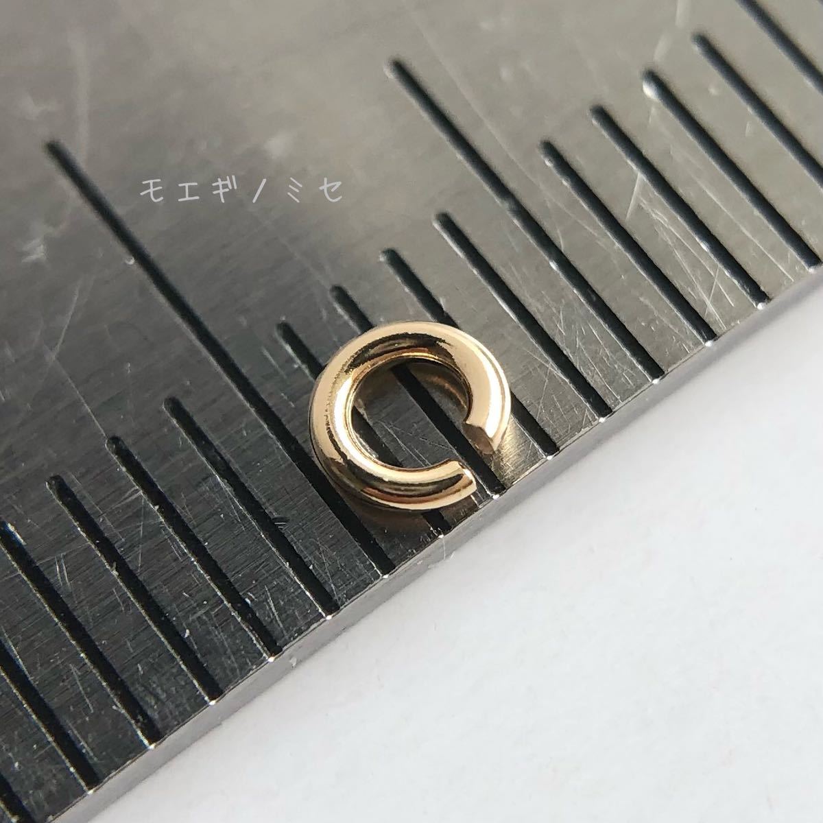 18金マルカン0.65×2.8mm 4個セット k18アクセサリーパーツ丸カン 18k素材 日本製　ハンドメイド素材_画像3