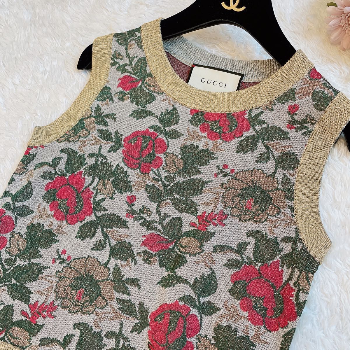 ☘️美品◇GUCCI◇ルレックス フラワージャカード ベストスカート