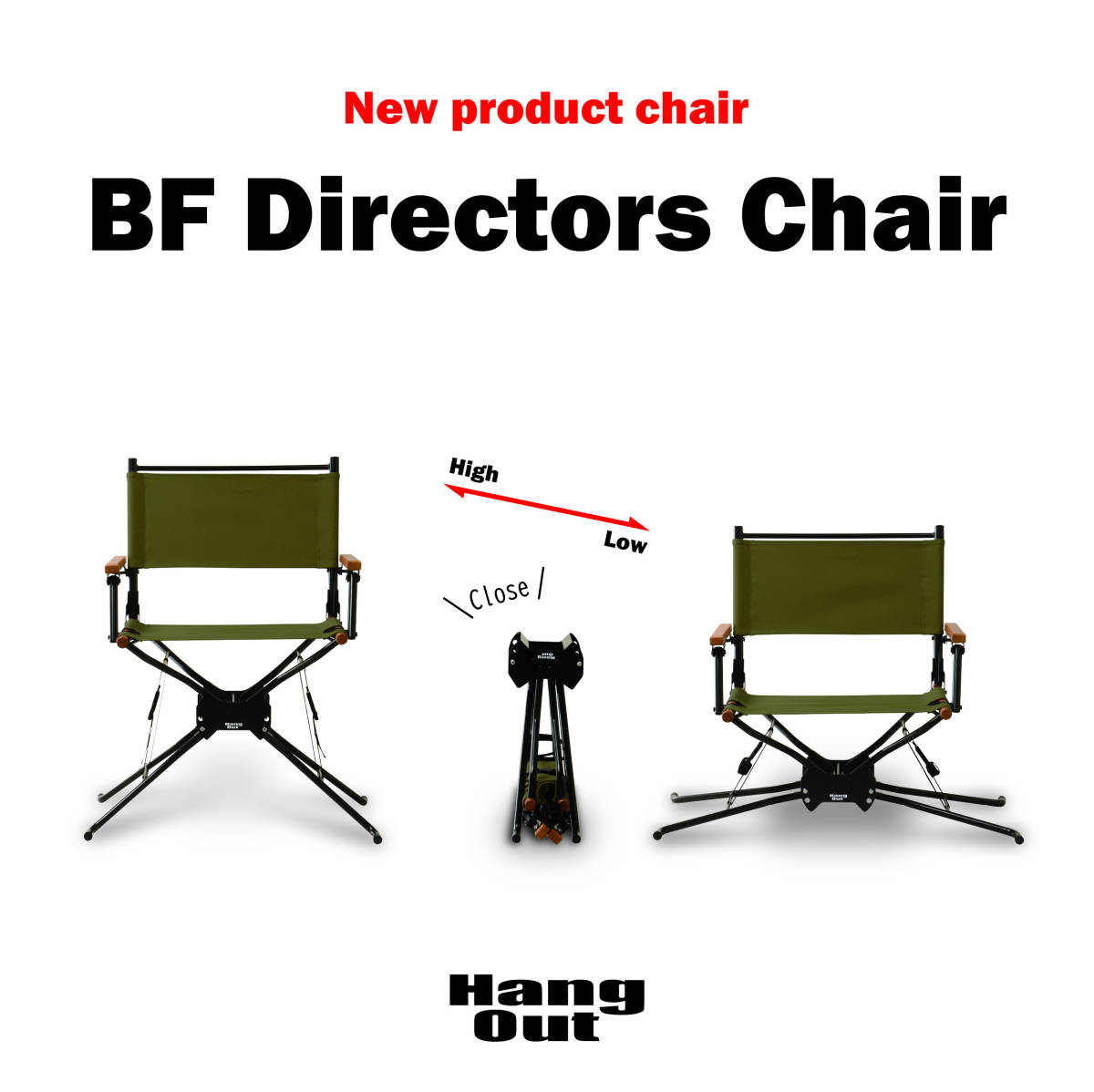 HangOut【ハングアウト】BF-550(BE) BF ディレクターズ チェア HangOut【ハングアウト】BF-550(BE) BF ディレクターズ チェア