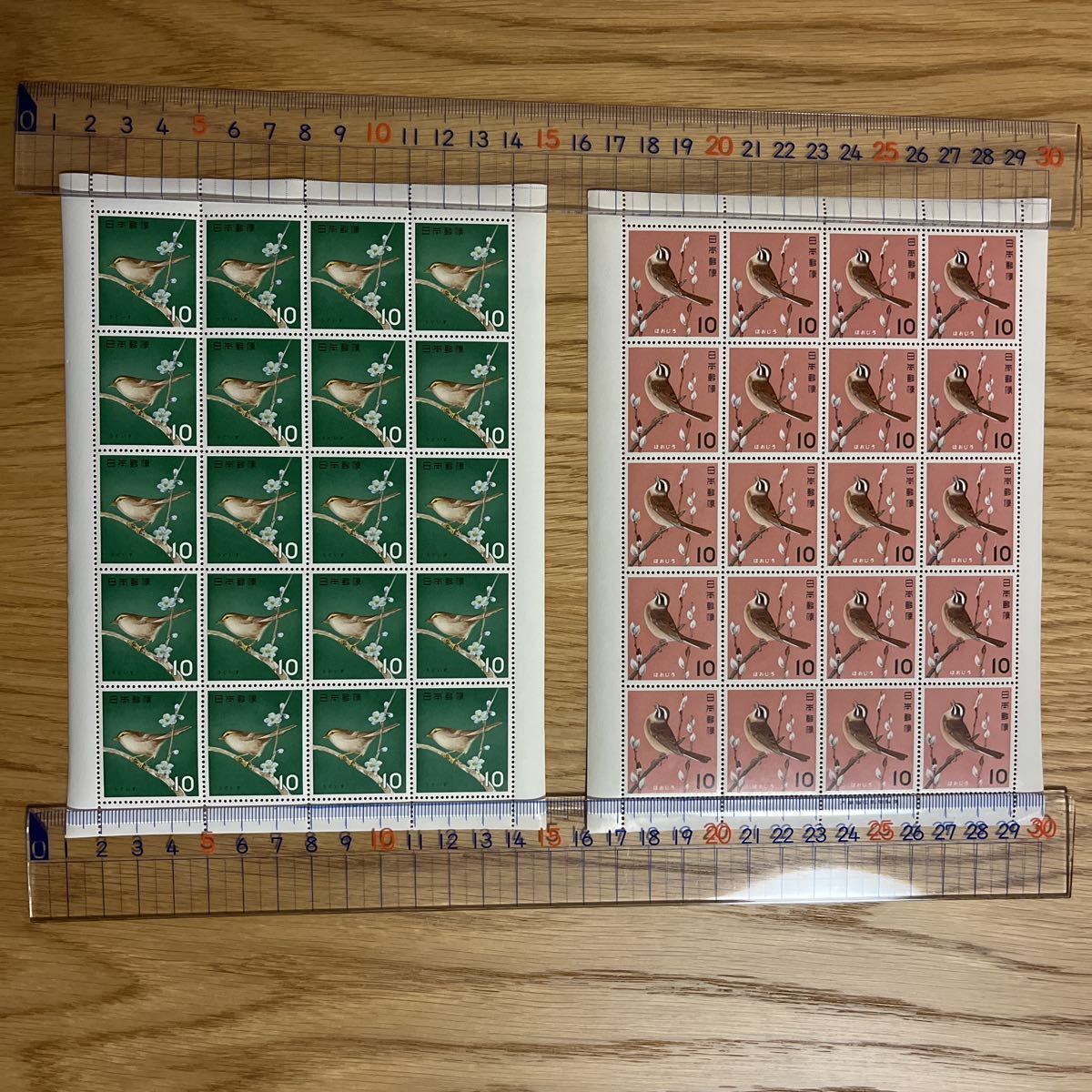 未使用 記念切手 鳥シリーズ 6種完 1963~64年発行 の画像5