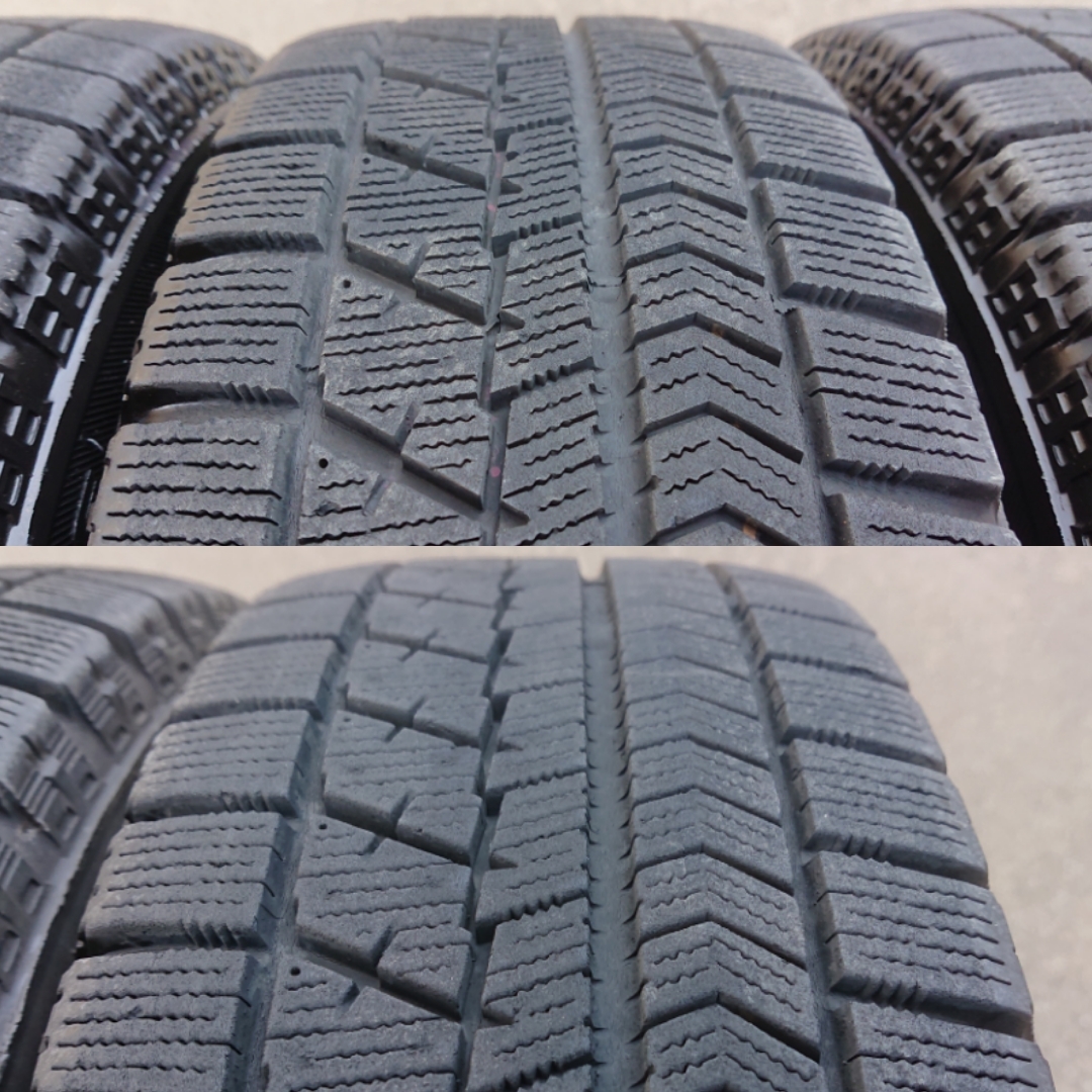 中古スタッドレス タイヤホイール STRANGER 13インチ 4.00B OFF+43 4H PCD100 165/65R13 4本 ブリヂストン ブリザックVRX エブリィ 軽カー_画像10