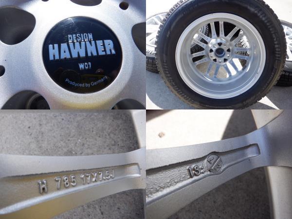 HAWNER W07 17インチ BLIZZAK DM-V3 225/65R17 102Q スタッドレスタイヤ 4本SET BMW X3 G01_画像6